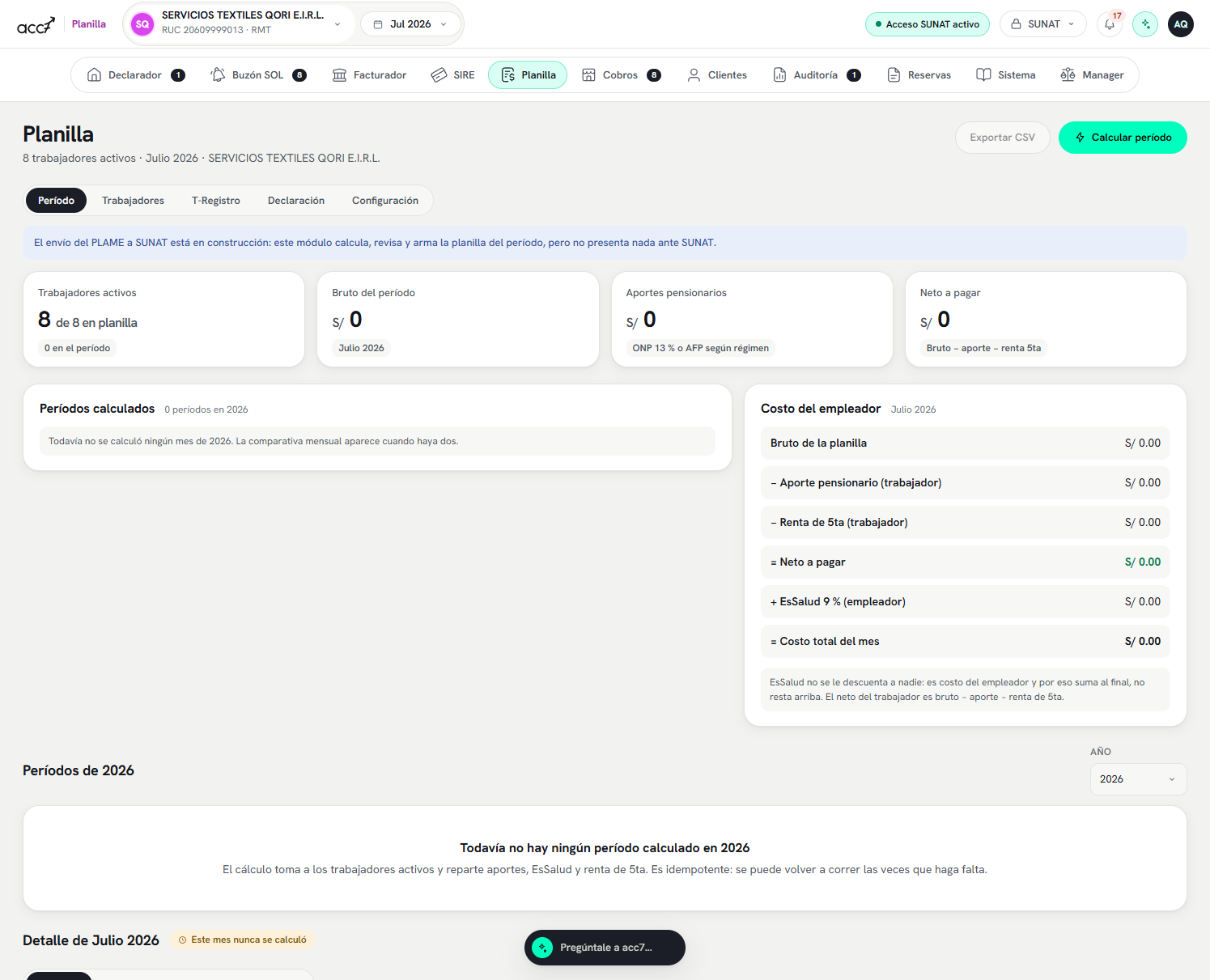 Módulo Planilla de acc7