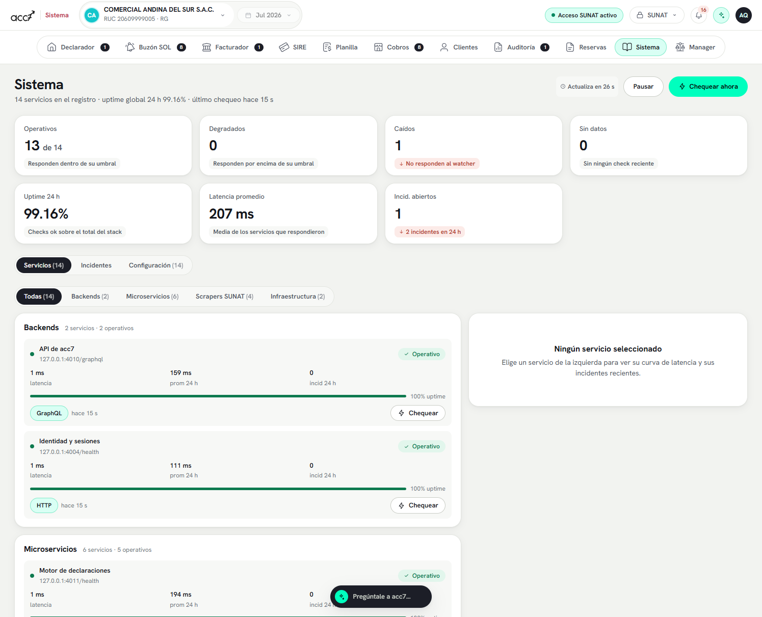 Módulo Sistema de acc7